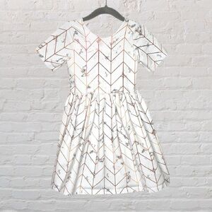 Small Shop Stretchy Marbled Chevron Dress